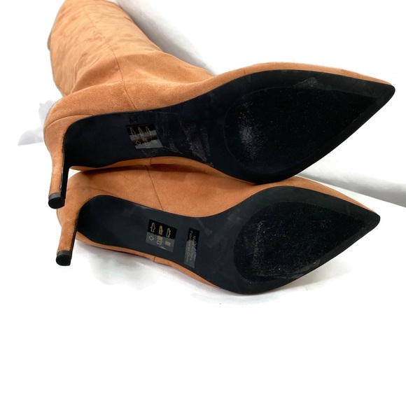 Jeffery Campbell Pillar Hi Over The Knee Stiletto Blush Stretch Boots 8.5 - Picture 12 of 15